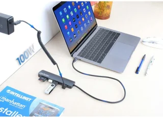 Manhattan 190442 Laptop Dock Poortreplicator Grijs