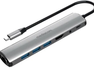 Mediacom MD-C313 laptopdock USB-C aluminium