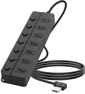 Merkloos 7-poorts USB-hub (USB 2.0)