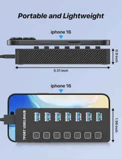 Merkloos USB 3.0 7-poorts hub