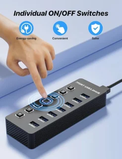 Merkloos USB 3.0 7-poorts hub
