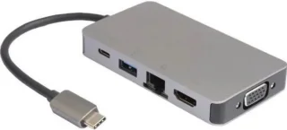 Microconnect USB3.1CCOM14 USB-C Laptop Dock Grijs