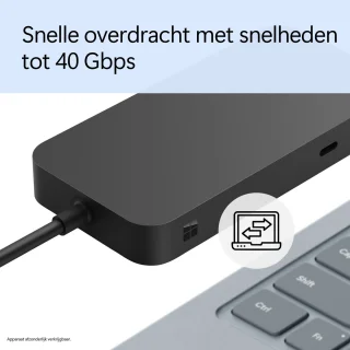 Microsoft Surface USB4 Dockingstation Zwart