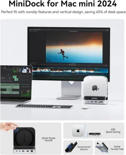 Mini Docking Station & Stand voor Mac mini