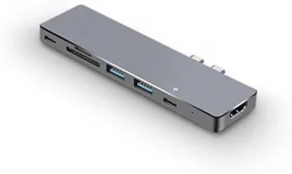 Mini docking station usb-c hub zwart