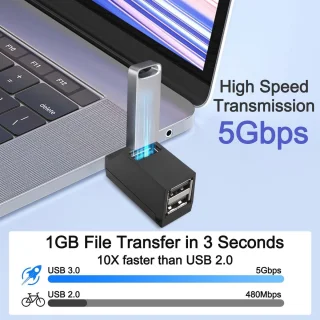 Mini USB-hub 3-poorts