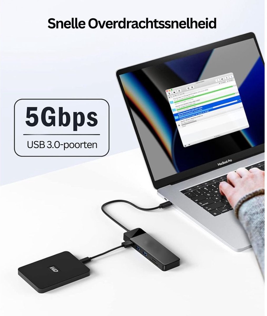 MKSS® Docking Station Laptop 10-in-1 USB-C Dual HDMI Zwart