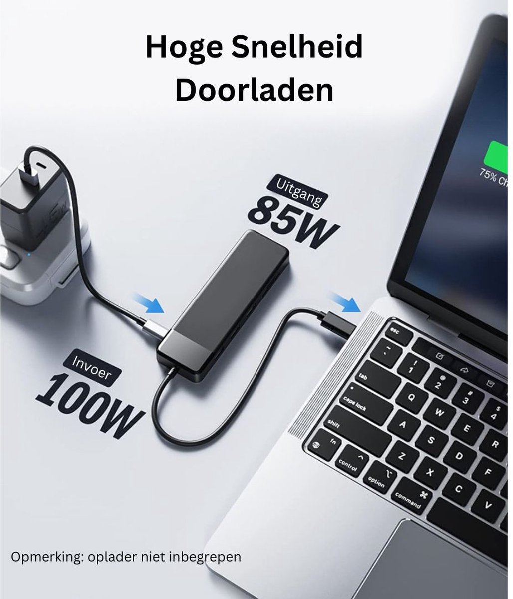 MKSS® Docking Station Laptop 10-in-1 USB-C Dual HDMI Zwart