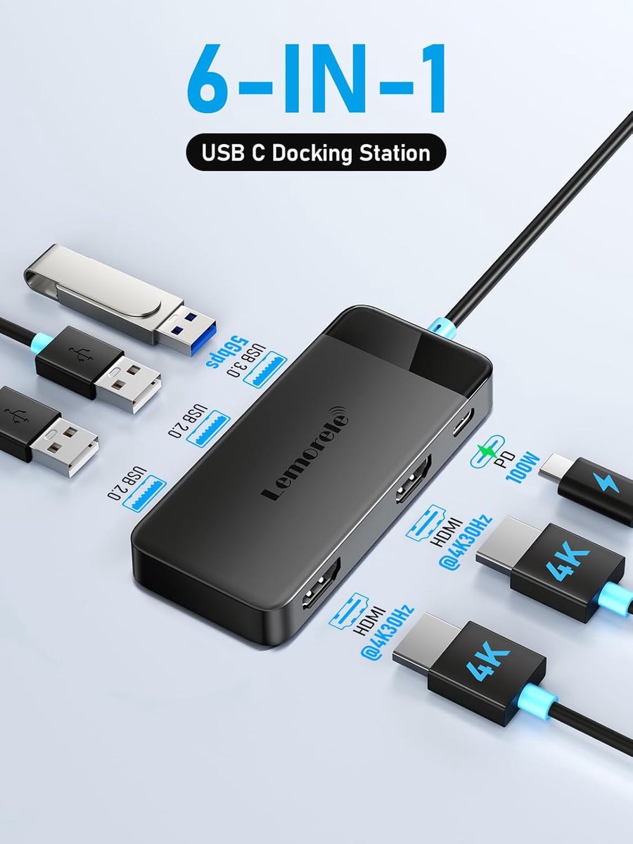 MKSS Docking Station Laptop USB-C 2x HDMI Universeel