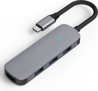 MMOBIEL USB-C Adapter Hub: compacte 4-poorts USB 3.0 splitter voor onderweg
