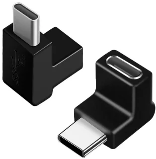 MTTProducts - USB-C Adapter 90° - Zwart - 2 stuks
