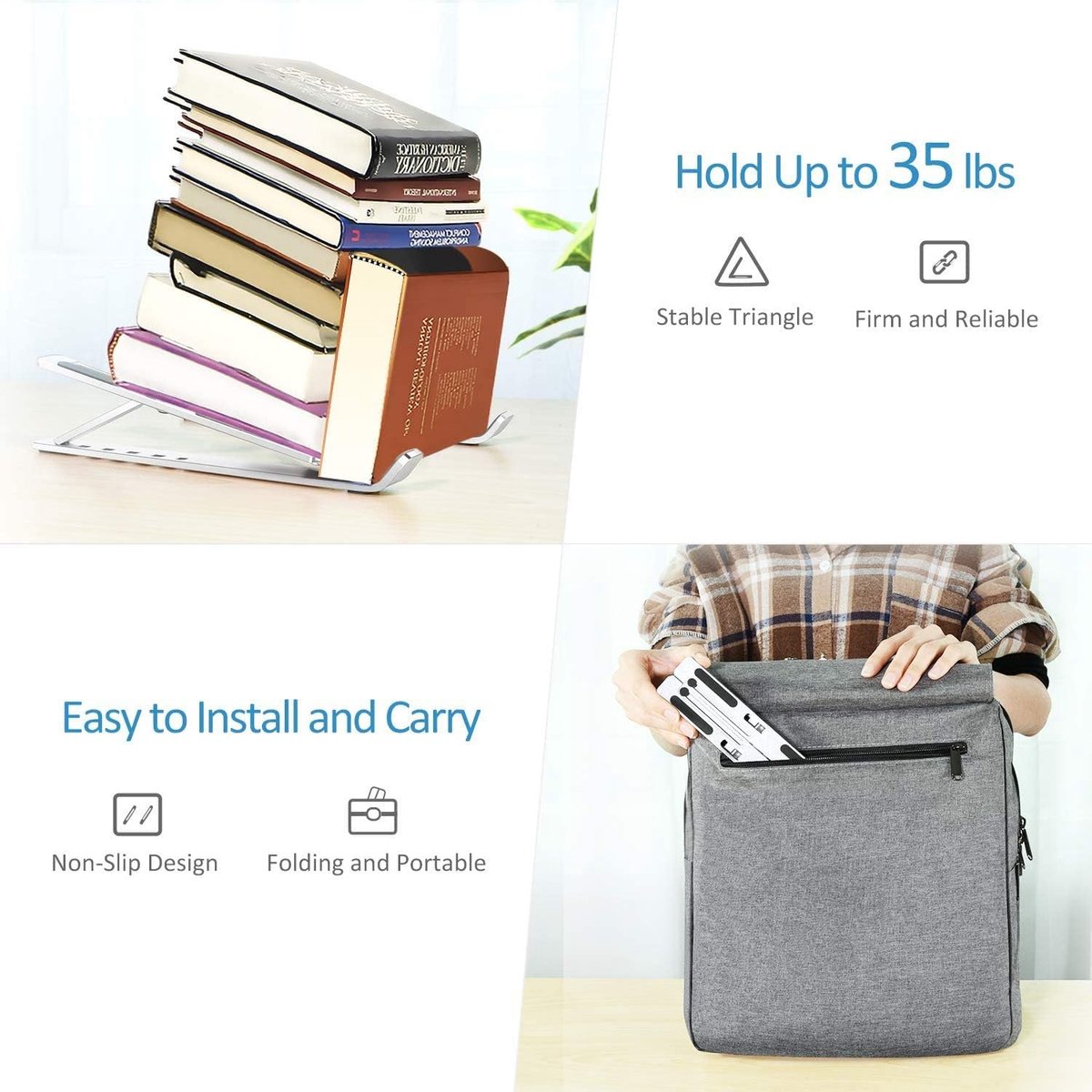 Multi-Hoek Opvouwbare Laptopstand Lightweight