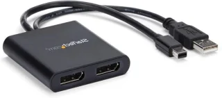 Multi-monitor hub mst splitter zwart