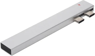 Multi poort hub type c converter grijs