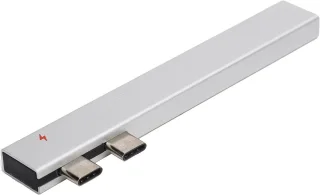Multi poort hub type c converter grijs