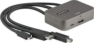 Multiport adapter - video converter - zwart