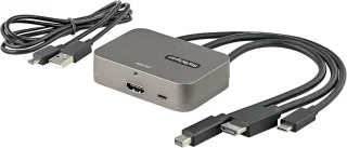 Multiport adapter - video converter - zwart