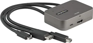 Multiport adapter - video converter - zwart