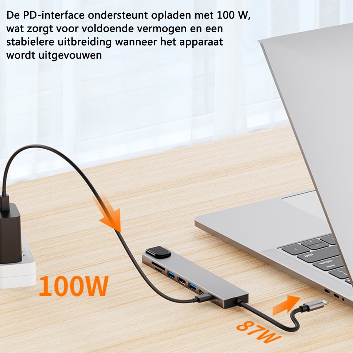 NAXSIR 8-in-1 USB-C Hub Dockingstation voor Laptop & MacBook