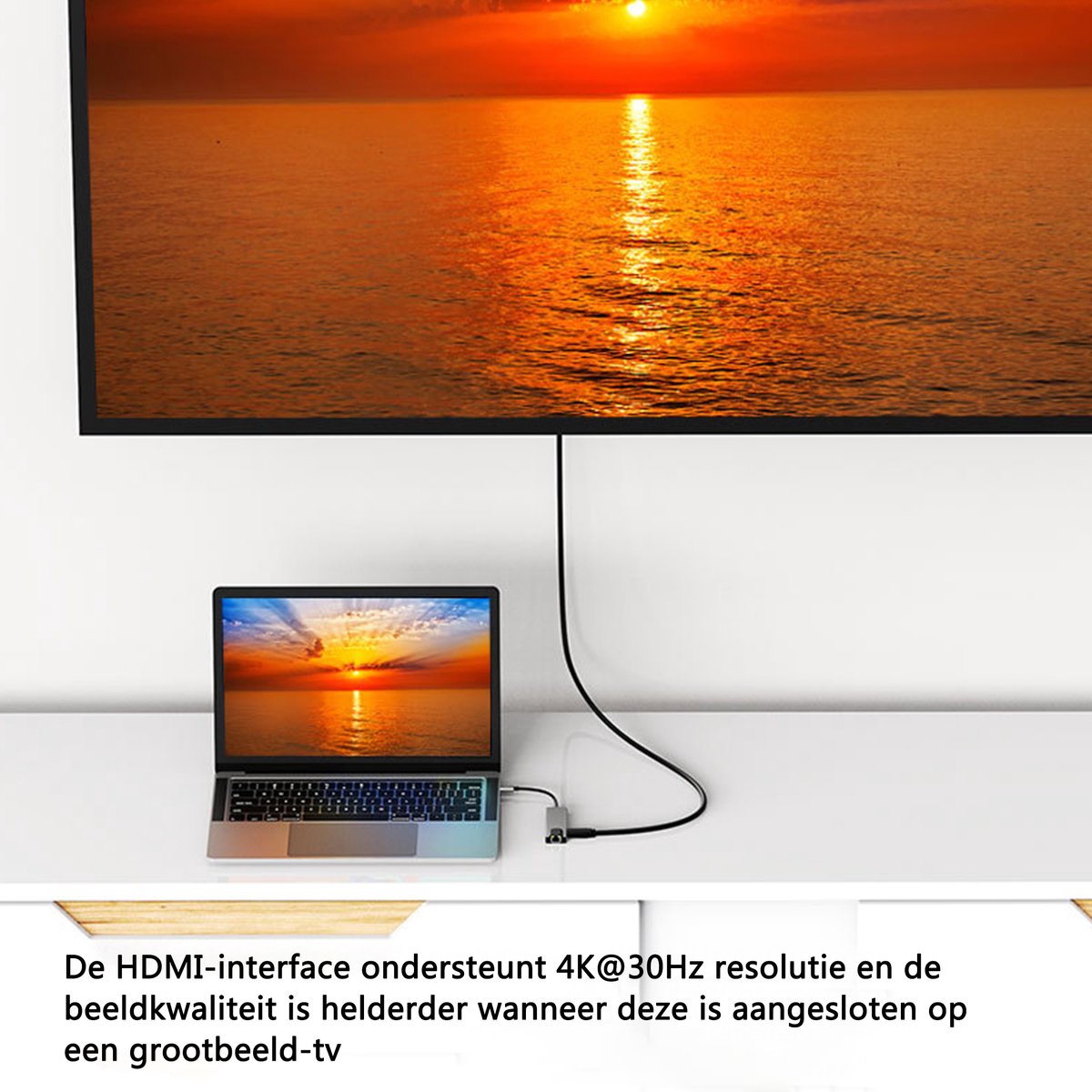 NAXSIR 8-in-1 USB-C Hub Dockingstation voor Laptop & MacBook