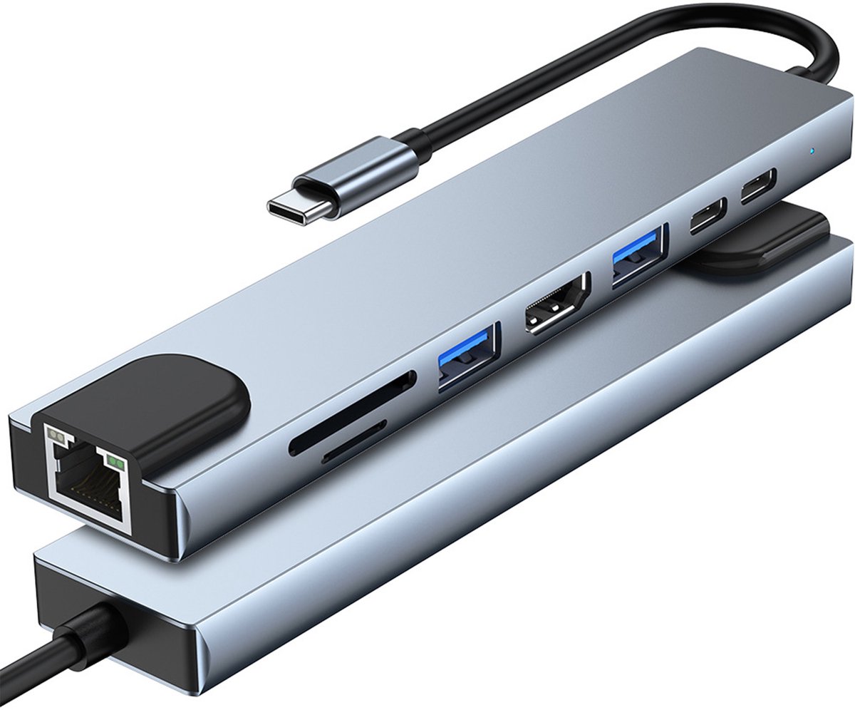 NAXSIR 8-in-1 USB-C Hub Dockingstation voor Laptop & MacBook