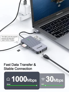 NÖRDIC 10-in-1 Docking Station USB-C