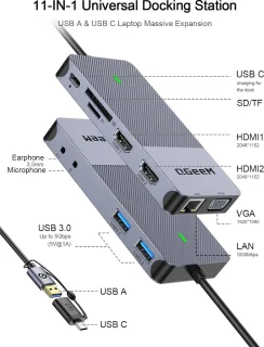 NÖRDIC 10-in-1 Docking Station USB-C
