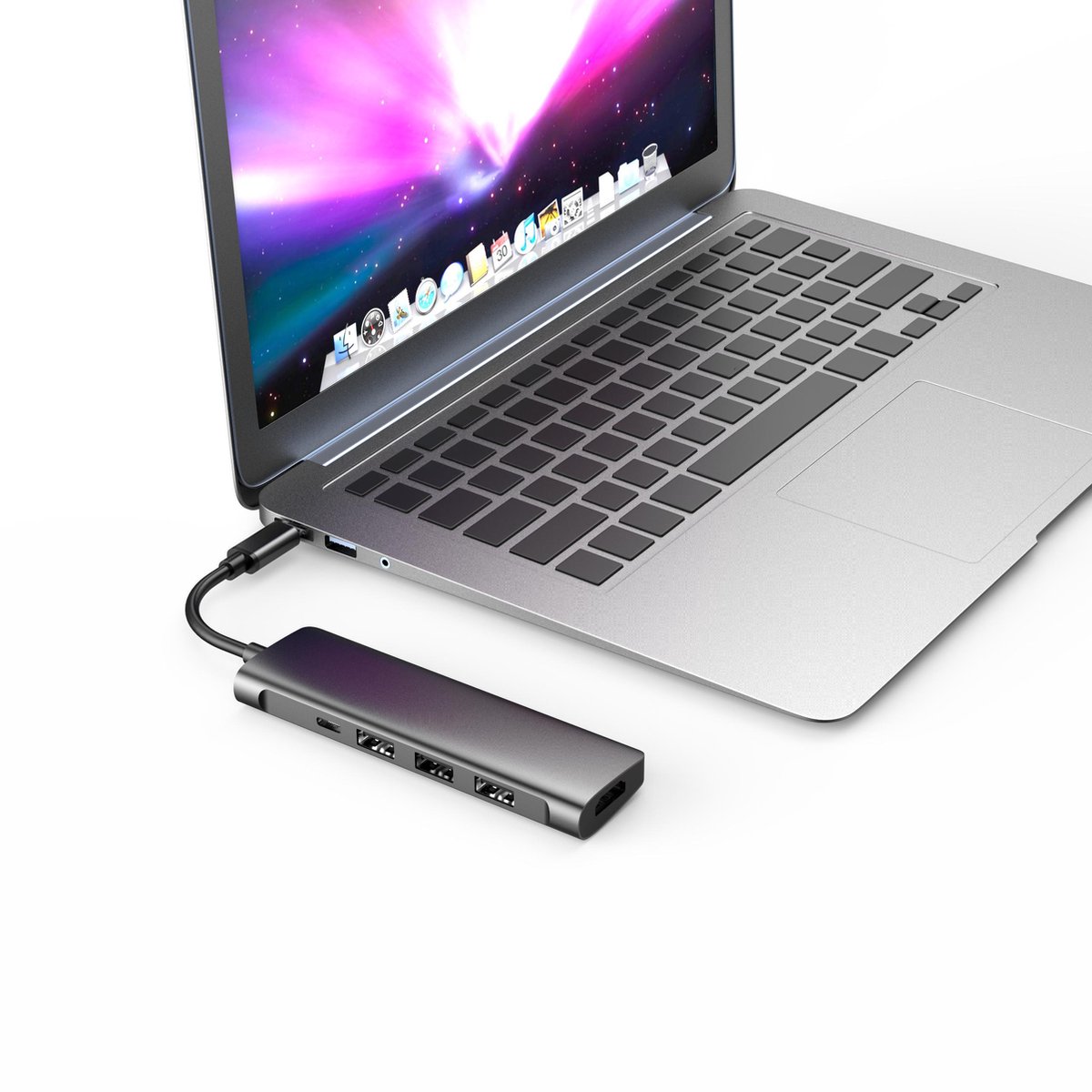 NÖRDIC DOCK-100 USB-C Dockingstation Space Grey