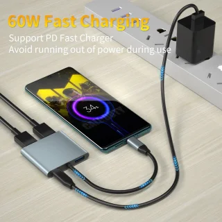 NÖRDIC DOCK-145 USB-C naar HDMI dockingstation - Space Gray