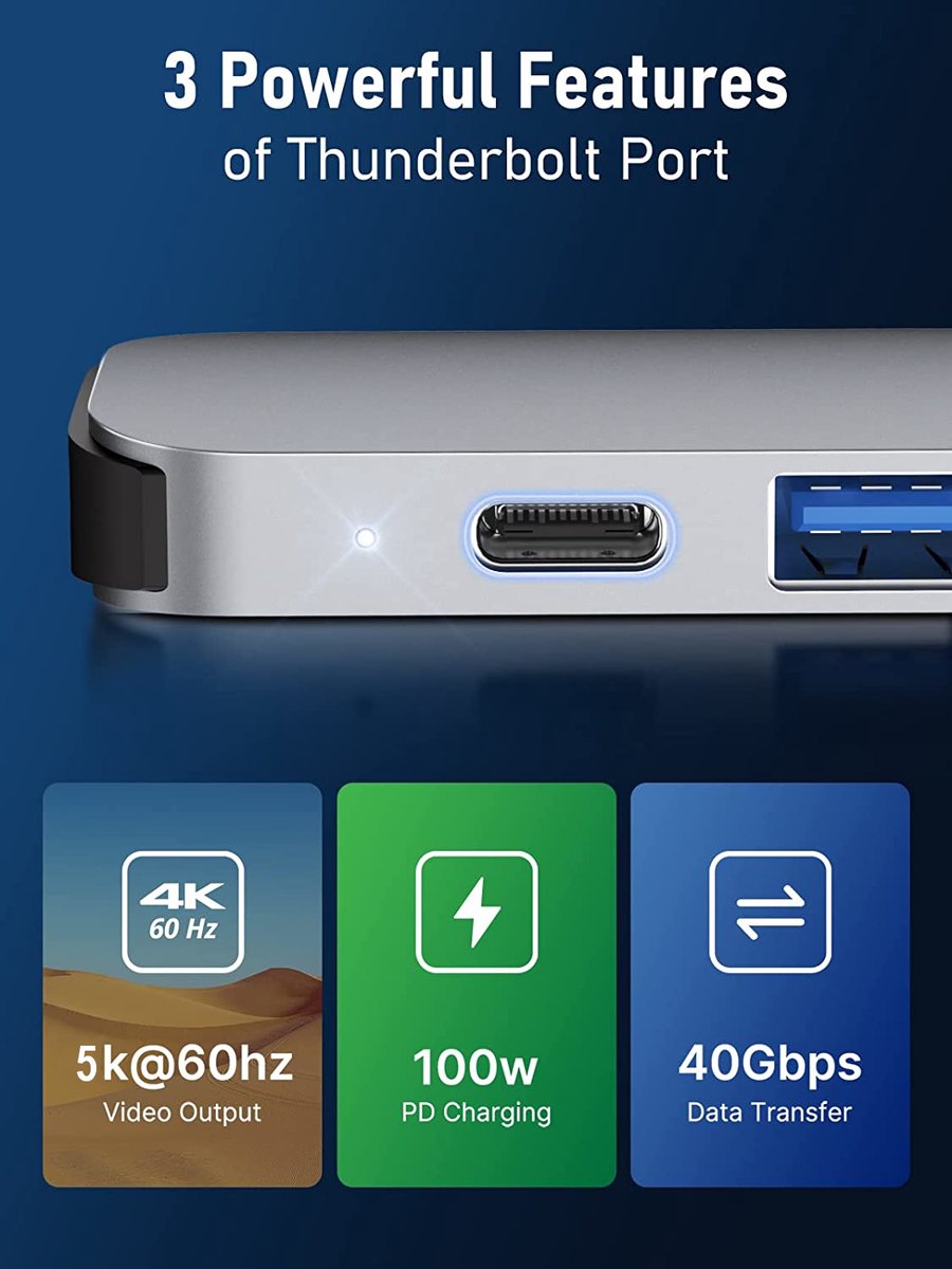 NÖRDIC DOCK-159 Dual Monitor Docking Station voor MacBook Pro/Air