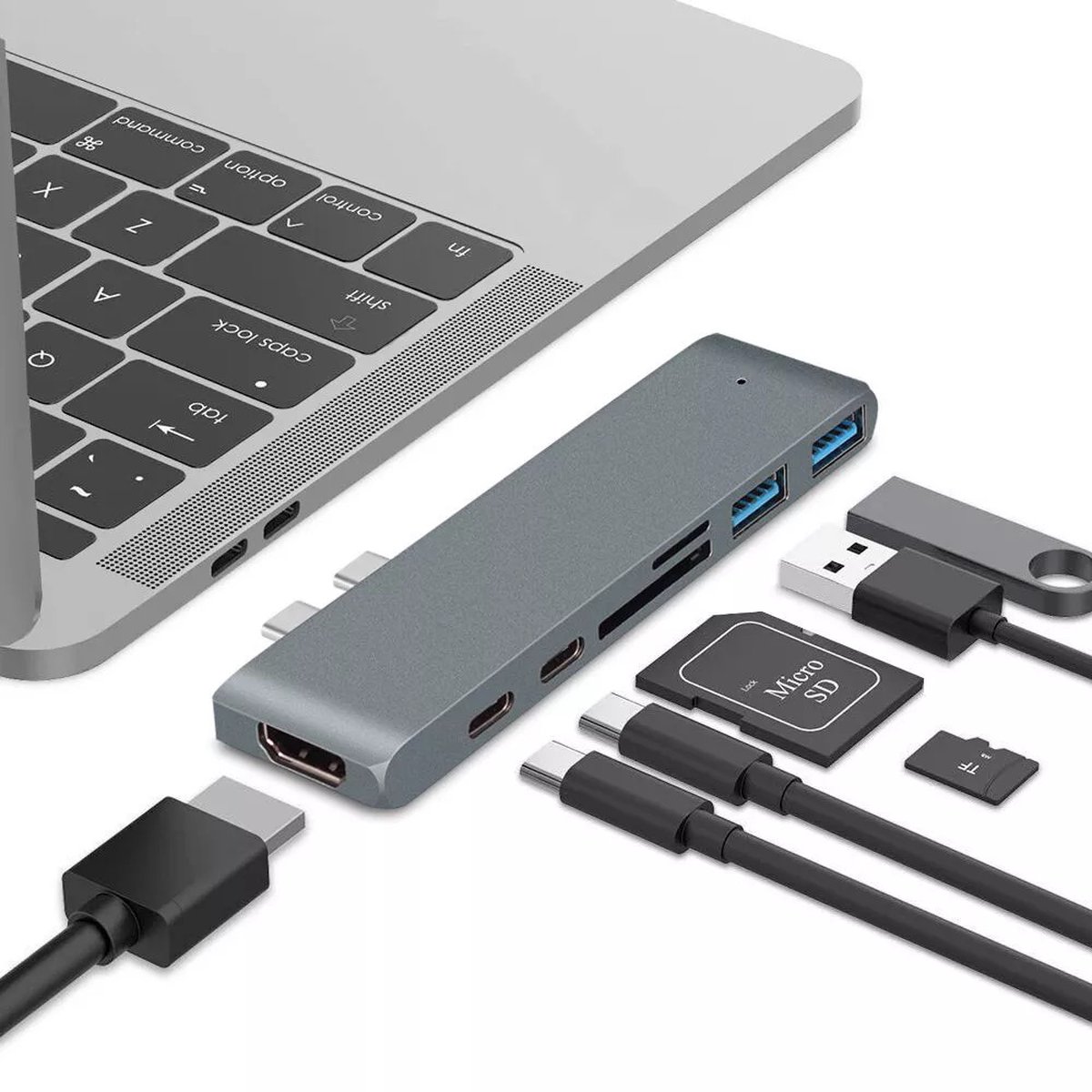 NÖRDIC DOCK-159 Dual Monitor Docking Station voor MacBook Pro/Air