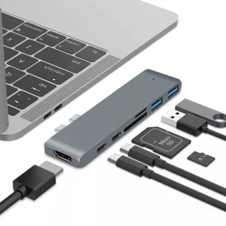 NÖRDIC DOCK-159 Dual Monitor Docking Station voor MacBook Pro/Air