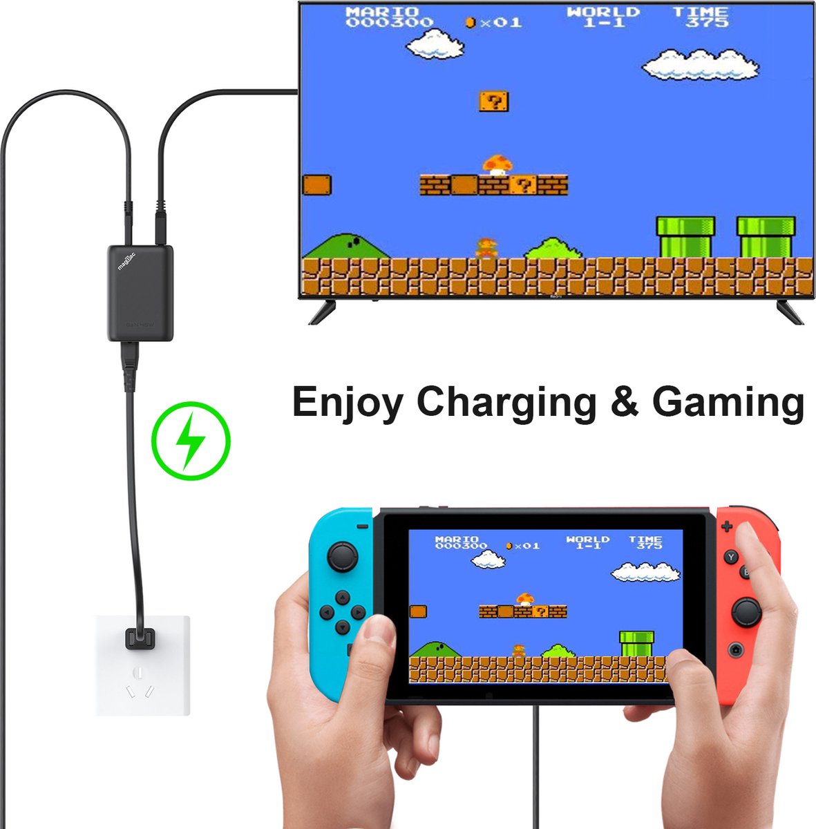 NÖRDIC DOCK-170 USB-C Dockingstation 4 poorts