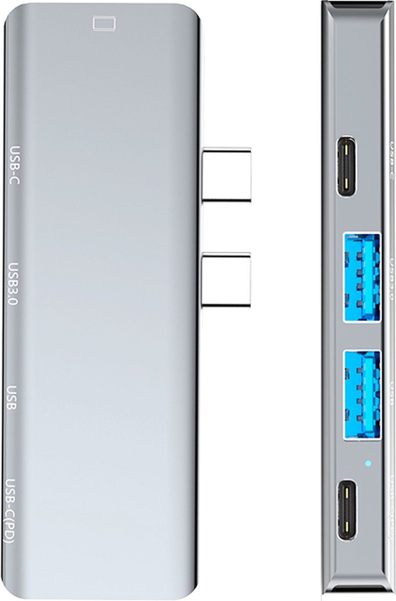NÖRDIC DOCK-175 USB-C Dockingstation Grijs
