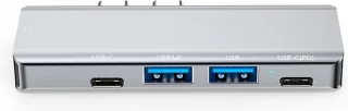 NÖRDIC DOCK-175 USB-C Dockingstation Grijs