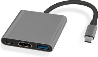 NÖRDIC USBC-N1173 USB-C naar HDMI Dockingstation Space Grey