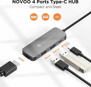 Novoo Usb-c Laptop Docking Station Ultraslim Aluminium