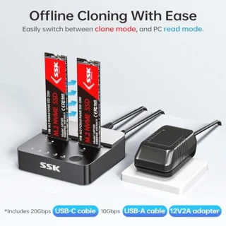 NVMe M.2 Dual-Bay Docking Station