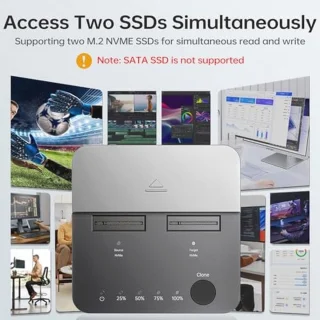 NVMe M.2 Dual-Bay Docking Station