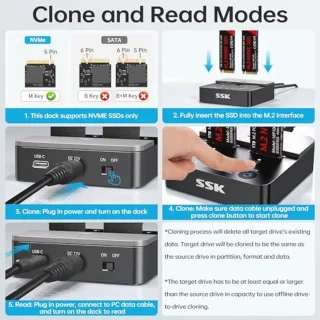 NVMe M.2 Dual-Bay Docking Station