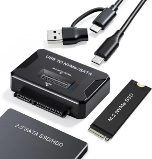 Omgoods M.2-dockingstation voor NVMe en SATA-schijven