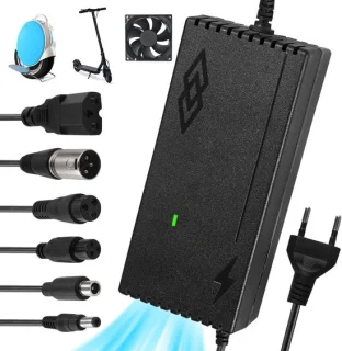 Oplader 54,6 V 2 A voor scooter, hoverboard en elektrische fiets
