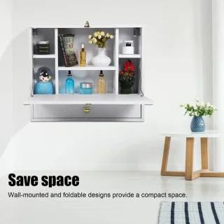Opvouwbaar laptopbureau 60 x 50 x 15 cm - Wit