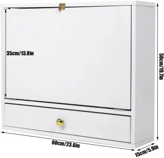 Opvouwbaar laptopbureau 60 x 50 x 15 cm - Wit