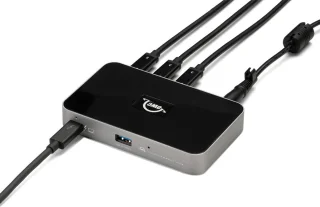 OWC Thunderbolt 4 Hub Zwart - 4x Thunderbolt/USB-C + 1x USB A