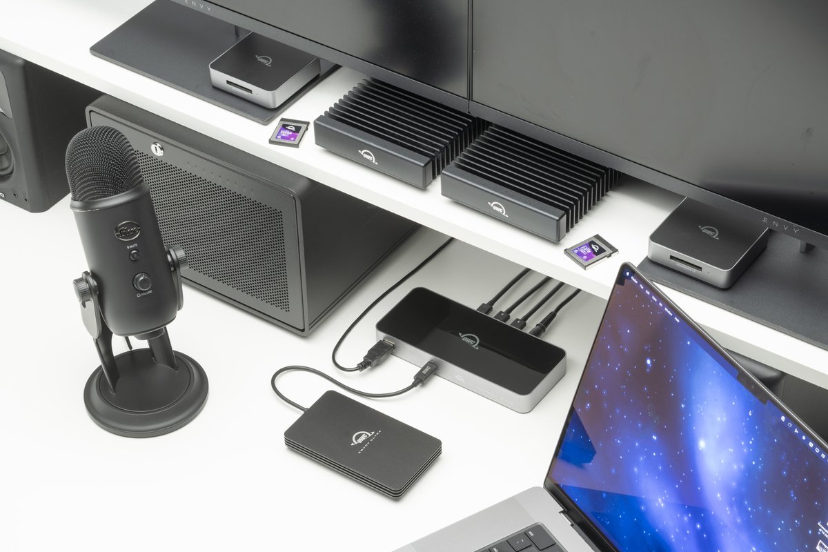 OWC Thunderbolt 5 Hub USB-C USB-A 140W Zilver/Zwart