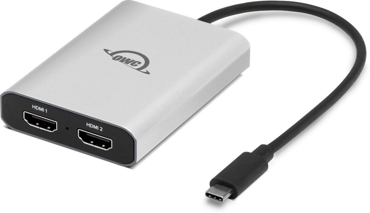 De OWC USB-C Dual HDMI 4K Display Adapter voor Macs en PC in één oogopslag