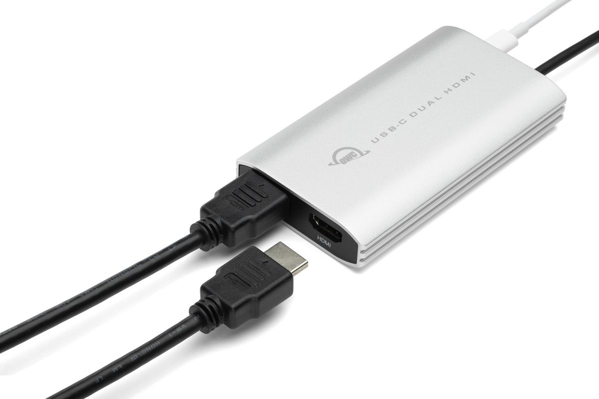 OWC USB-C naar Dual HDMI 4K Adapter Wit