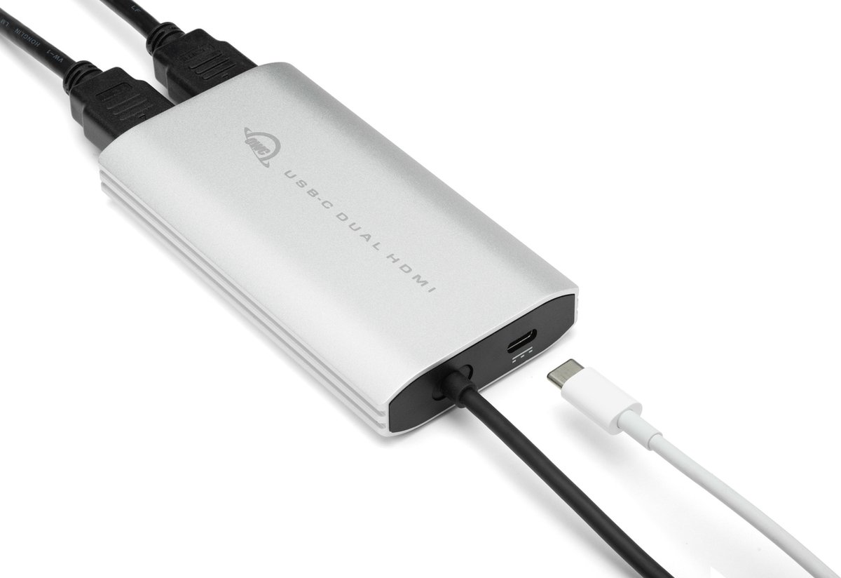 OWC USB-C naar Dual HDMI 4K Adapter Wit