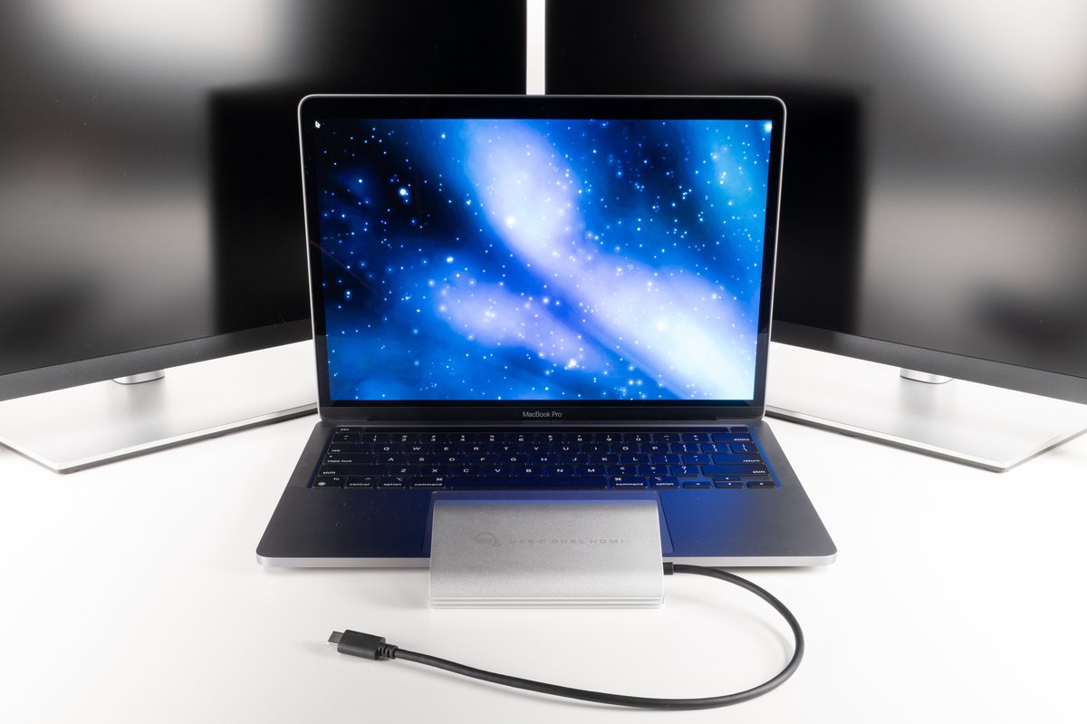 OWC USB-C naar Dual HDMI 4K Adapter Wit